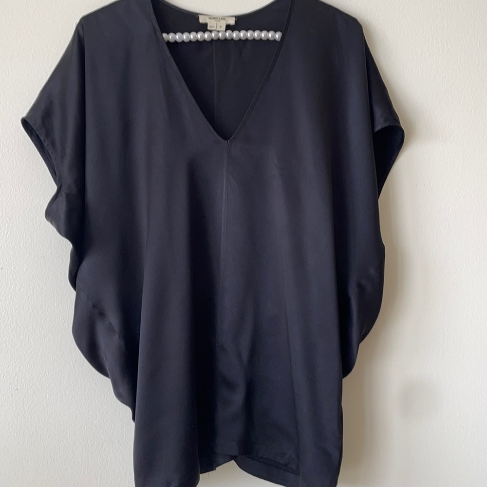 Helmut Lang black silk top
